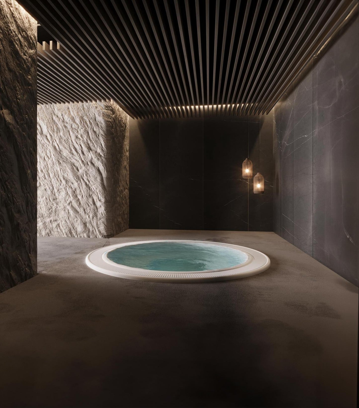 Chill Tubs Halo built-in commercial cold plunge in a recovery space