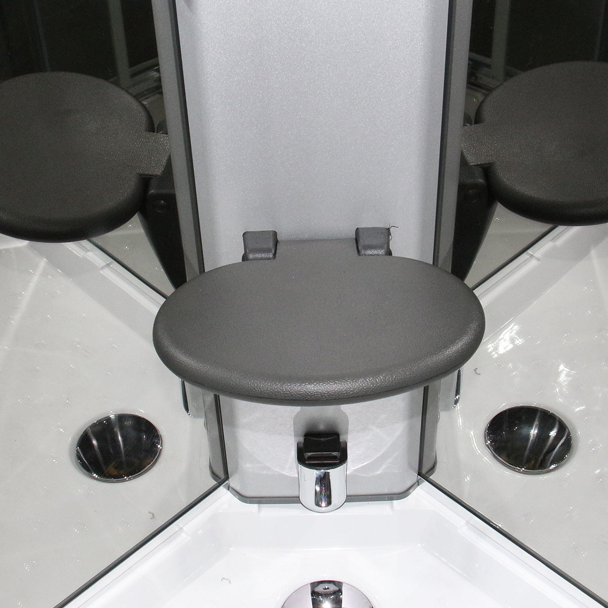 Insignia Premium Steam Shower 800x800mm - Black Frame/Clear Glass