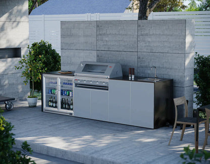 FrescoPro Augusta Outdoor Kitchen With 7000P 5 Burner BBQ - Dekton Top / Dekton Doors - Nuovo Luxury - Outdoor Kitchen