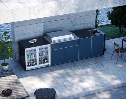 FrescoPro Augusta Outdoor Kitchen With Pro Line 6 Burner BBQ - Dekton Top / ACP Doors - Nuovo Luxury - Outdoor Kitchen