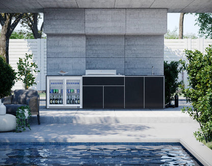 FrescoPro Augusta Outdoor Kitchen With Pro Line 6 Burner BBQ - Granite Top / ACP Doors - Nuovo Luxury - Outdoor Kitchen