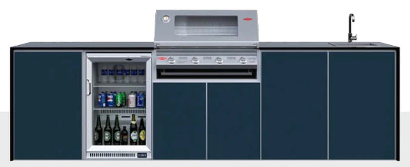 FrescoPro Boronia Outdoor Kitchen With 7000P 4 Burner BBQ - Granite Top / ACP Doors - Nuovo Luxury - Outdoor Kitchen