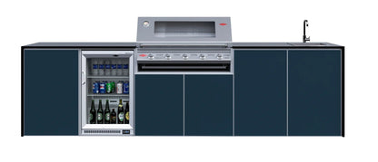 FrescoPro Boronia Outdoor Kitchen With 7000P 5 Burner BBQ - Granite Top / ACP Doors - Nuovo Luxury - Outdoor Kitchen