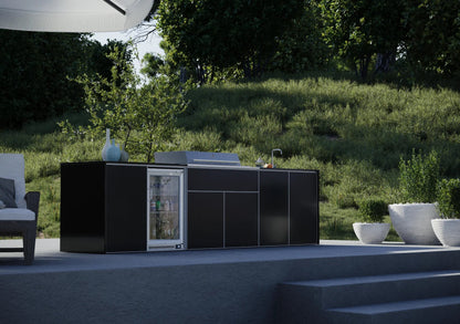 FrescoPro Boronia Outdoor Kitchen With Pro Line 6 Burner BBQ - Granite Top / ACP Doors - Nuovo Luxury - Outdoor Kitchen