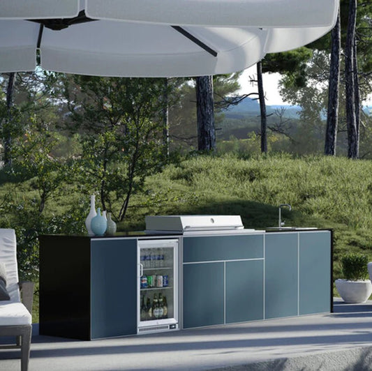 FrescoPro Boronia Outdoor Kitchen With Pro Line 6 Burner BBQ - Granite Top / ACP Doors - Nuovo Luxury - Outdoor Kitchen