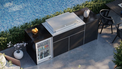 FrescoPro Canberra Outdoor Kitchen with Pro Line 6 Burner Barbeque - Dekton / Dekton Doors - Nuovo Luxury - Outdoor Kitchen