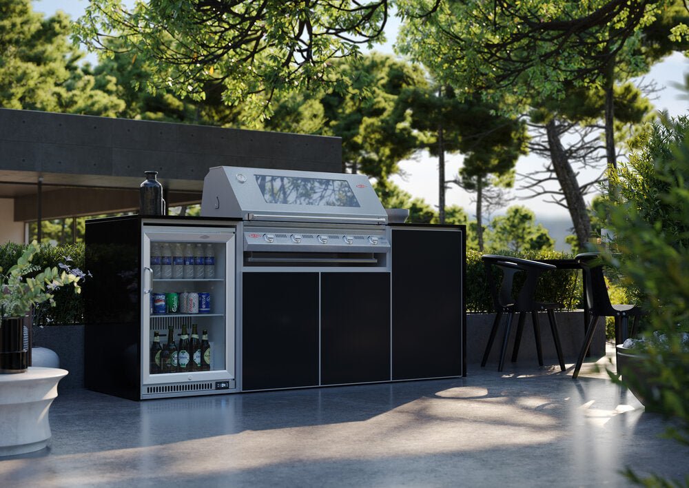 FrescoPro Canberra Outdoor Kitchen with Pro Line 6 Burner Barbeque - Granite / ACP Doors - Nuovo Luxury - Outdoor Kitchen