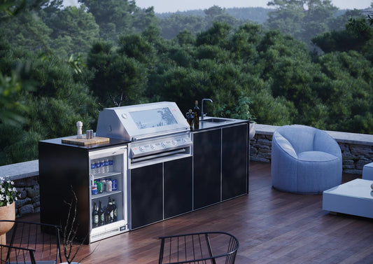 FrescoPro Esperance Outdoor Kitchen With 7000P 5 Burner BBQ - Granite/ ACP Doors - Nuovo Luxury - Outdoor Kitchen