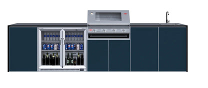 FrescoPro Fremantle Outdoor Kitchen With 7000P 4 Burner BBQ - Dekton Top / ACP Doors - Nuovo Luxury - Outdoor Kitchen