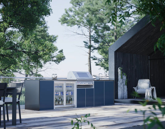 FrescoPro Fremantle Outdoor Kitchen With 7000P 4 Burner BBQ - Granite Top / ACP Doors - Nuovo Luxury - Outdoor Kitchen