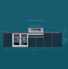FrescoPro Fremantle Outdoor Kitchen With 7000P 5 Burner BBQ - Granite Top / ACP Doors - Nuovo Luxury - Outdoor Kitchen
