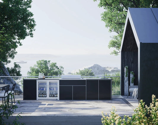 FrescoPro Fremantle Outdoor Kitchen With Pro Line 6 Burner BBQ - Dekton Top / ACP Doors - Nuovo Luxury - Outdoor Kitchen