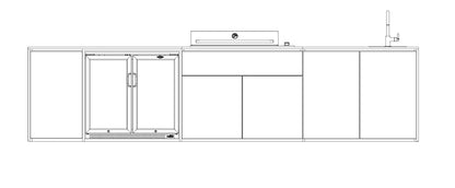 FrescoPro Fremantle Outdoor Kitchen With Pro Line 6 Burner BBQ - Dekton Top / ACP Doors - Nuovo Luxury - Outdoor Kitchen