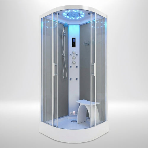 Platinum Steam Shower 1000x1000mm - Chrome Frame / Clear Glass