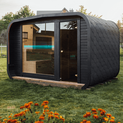 Halo Sanctuary Thermo - wood Outdoor Sauna Insulated (50mm PAROC) - Nuovo Luxury - Outdoor Sauna