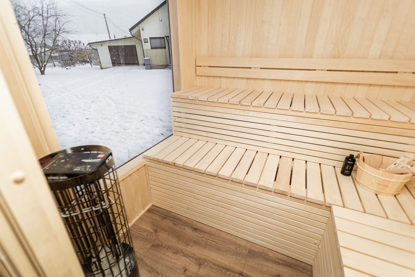 Halo Saunas Allure 4 Person Traditional Sauna - Nuovo Luxury - Outdoor Sauna