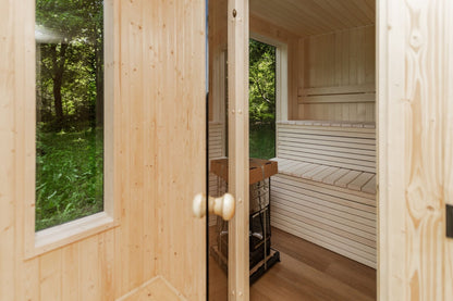 Halo Saunas Allure 4 Person Traditional Sauna - Nuovo Luxury - Outdoor Sauna