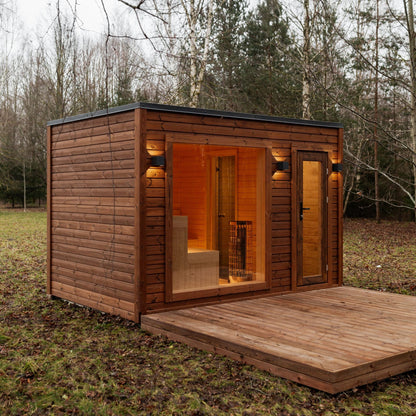 Halo Saunas Fort Soleil 4 to 6 Person Traditional Sauna - Nuovo Luxury - Outdoor Sauna