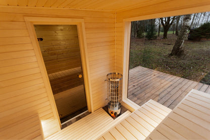 Halo Saunas Fort Soleil 4 to 6 Person Traditional Sauna - Nuovo Luxury - Outdoor Sauna