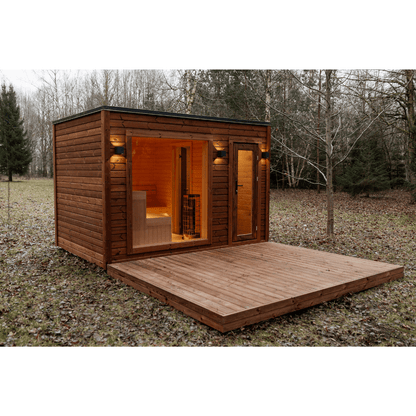 Halo Saunas Fort Soleil 4 to 6 Person Traditional Sauna - Nuovo Luxury - Outdoor Sauna
