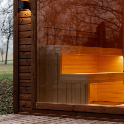 Halo Saunas Fort Soleil 4 to 6 Person Traditional Sauna - Nuovo Luxury - Outdoor Sauna