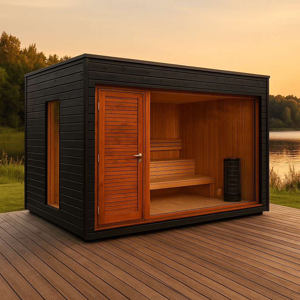 Halo Saunas Hideout 6 Person Traditional Sauna 5m - Nuovo Luxury - Outdoor Sauna