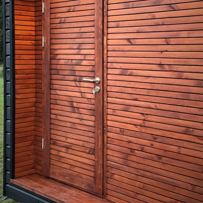 Halo Saunas Hideout 6 Person Traditional Sauna 5m - Nuovo Luxury - Outdoor Sauna