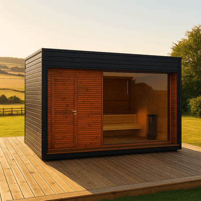 Halo Saunas Hideout 6 Person Traditional Sauna 5m - Nuovo Luxury - Outdoor Sauna