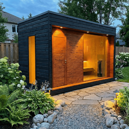 Halo Saunas Hideout 6 Person Traditional Sauna 5m - Nuovo Luxury - Outdoor Sauna