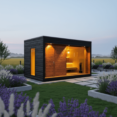 Halo Saunas Hideout 6 Person Traditional Sauna 5m - Nuovo Luxury - Outdoor Sauna