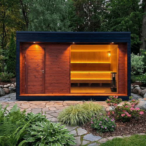 Halo Saunas Hideout 6 Person Traditional Sauna 5m - Nuovo Luxury - Outdoor Sauna