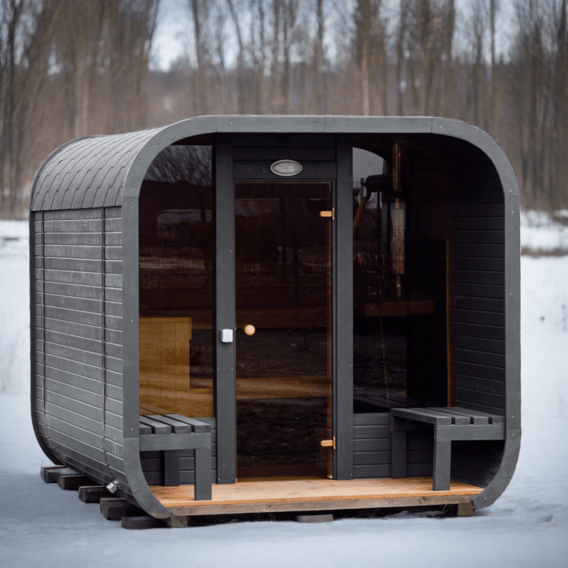 Halo Saunas Rejuvenation Quad Traditional Outdoor 4 to 6 Person Sauna - Nuovo Luxury - Outdoor Sauna
