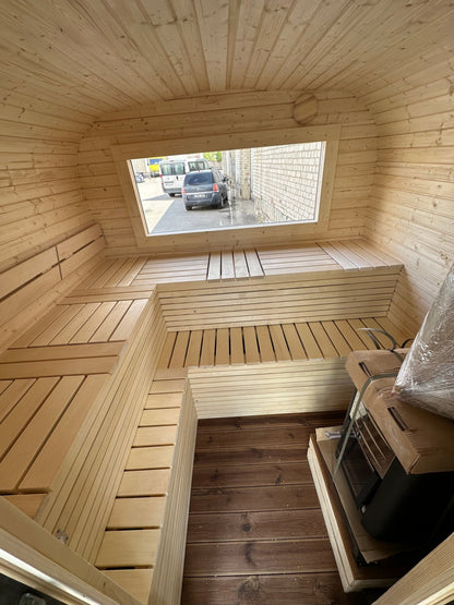 Halo Saunas Rejuvenation Quad Traditional Outdoor 4 to 6 Person Sauna - Nuovo Luxury - Outdoor Sauna