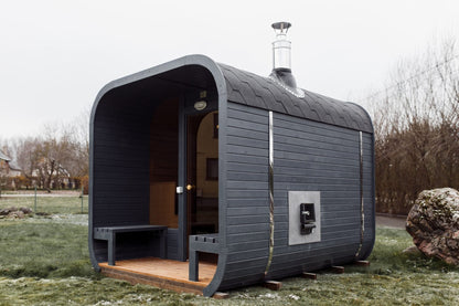 Halo Saunas Rejuvenation Quad Traditional Outdoor 4 to 6 Person Sauna - Nuovo Luxury - Outdoor Sauna