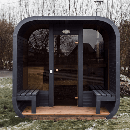 Halo Saunas Rejuvenation Quad Traditional Outdoor 4 to 6 Person Sauna - Nuovo Luxury - Outdoor Sauna