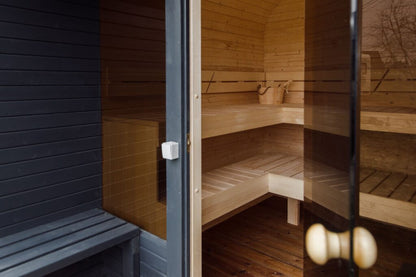 Halo Saunas Rejuvenation Quad Traditional Outdoor 4 to 6 Person Sauna - Nuovo Luxury - Outdoor Sauna