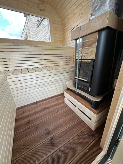 Halo Saunas Rejuvenation Quad Traditional Outdoor 4 to 6 Person Sauna - Nuovo Luxury - Outdoor Sauna