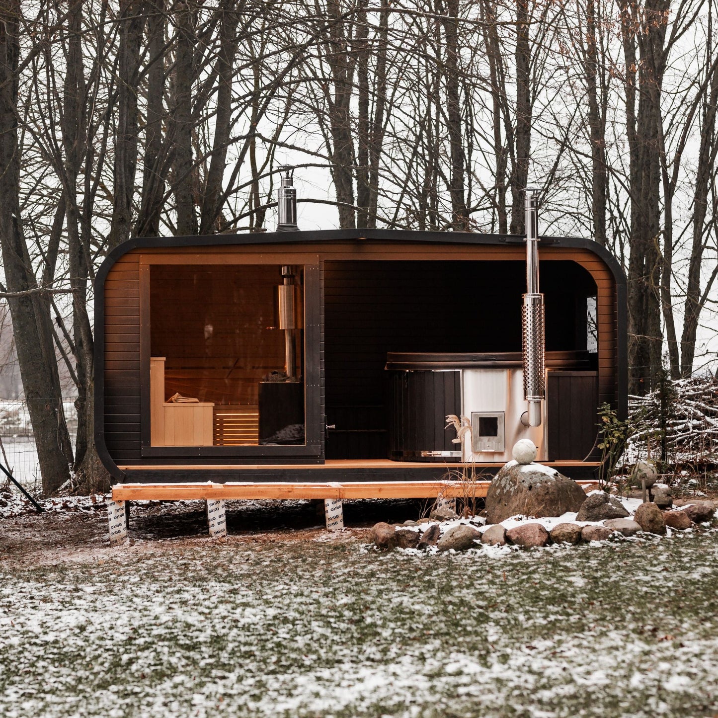 Halo Saunas Sanctuary 2 in 1 Spa Hot Tub & Sauna Combo - Nuovo Luxury - Outdoor Sauna