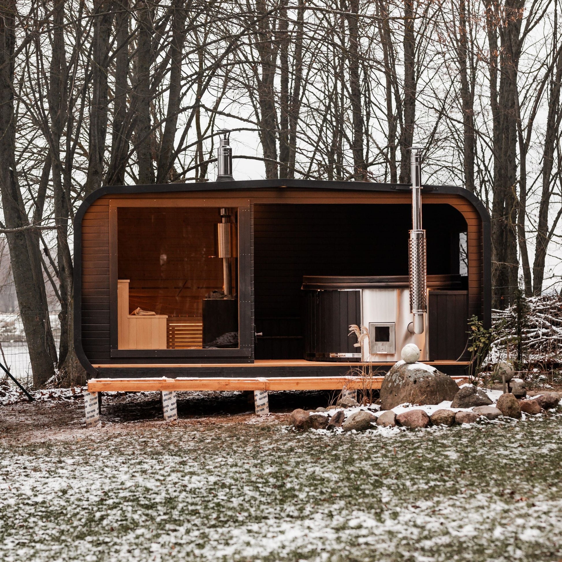 Halo Saunas Sanctuary 2 in 1 Spa Hot Tub & Sauna Combo - Nuovo Luxury - Outdoor Sauna