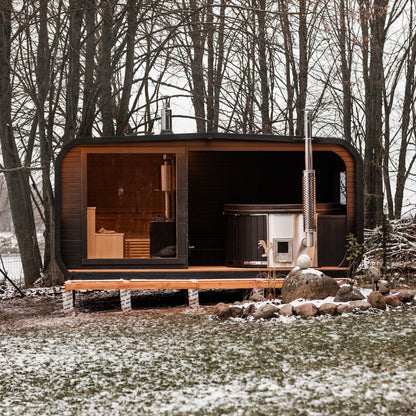 Halo Saunas Sanctuary 2 in 1 Spa Hot Tub & Sauna Combo - Nuovo Luxury - Outdoor Sauna