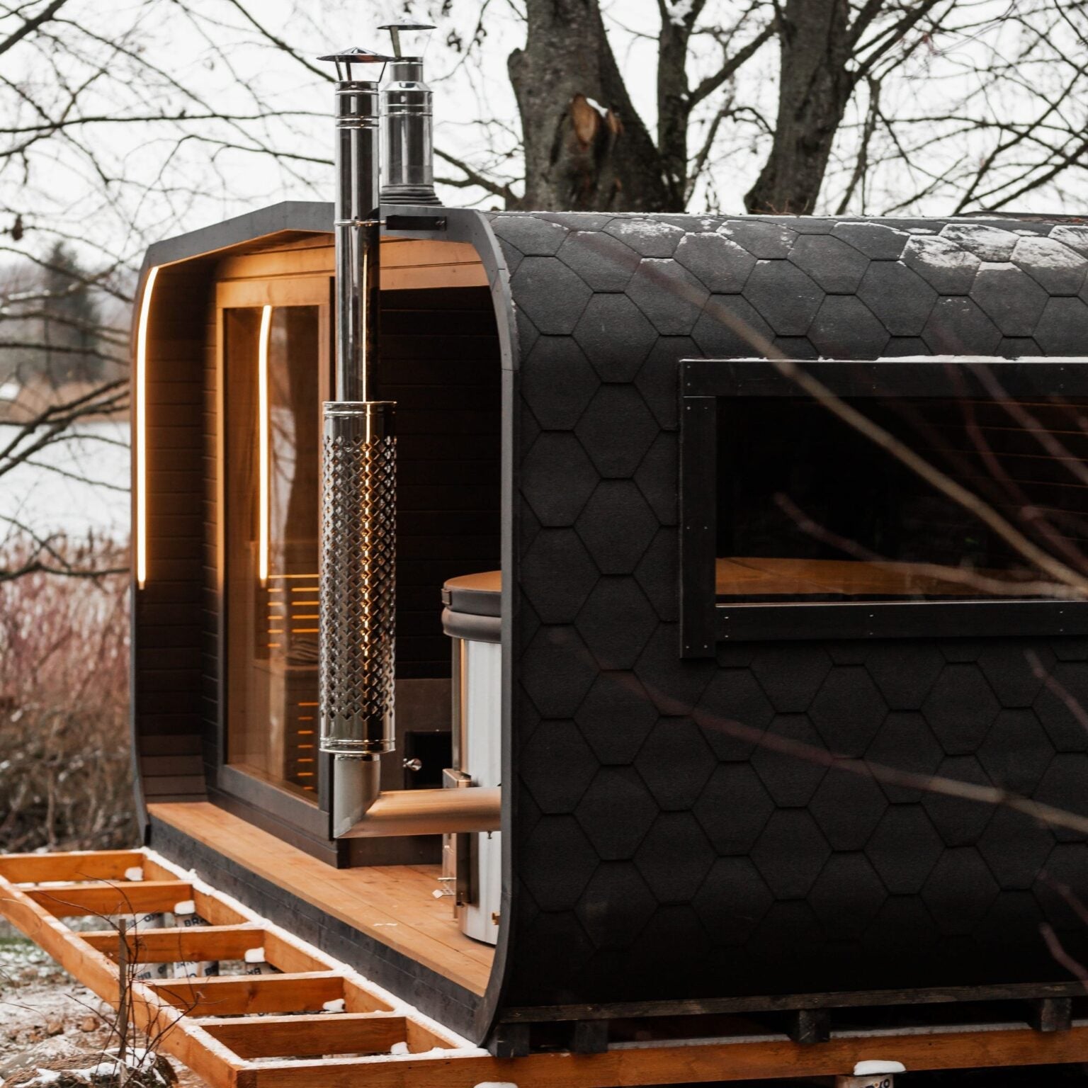Halo Saunas Sanctuary 2 in 1 Spa Hot Tub & Sauna Combo - Nuovo Luxury - Outdoor Sauna