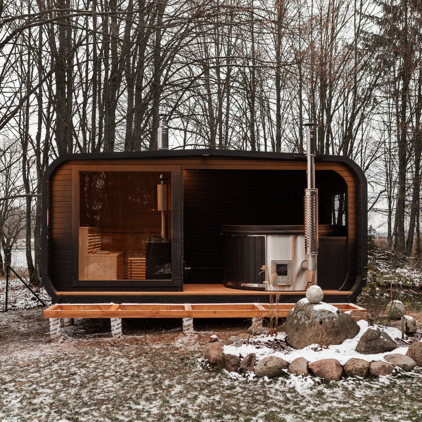 Halo Saunas Sanctuary 2 in 1 Spa Hot Tub & Sauna Combo - Nuovo Luxury - Outdoor Sauna