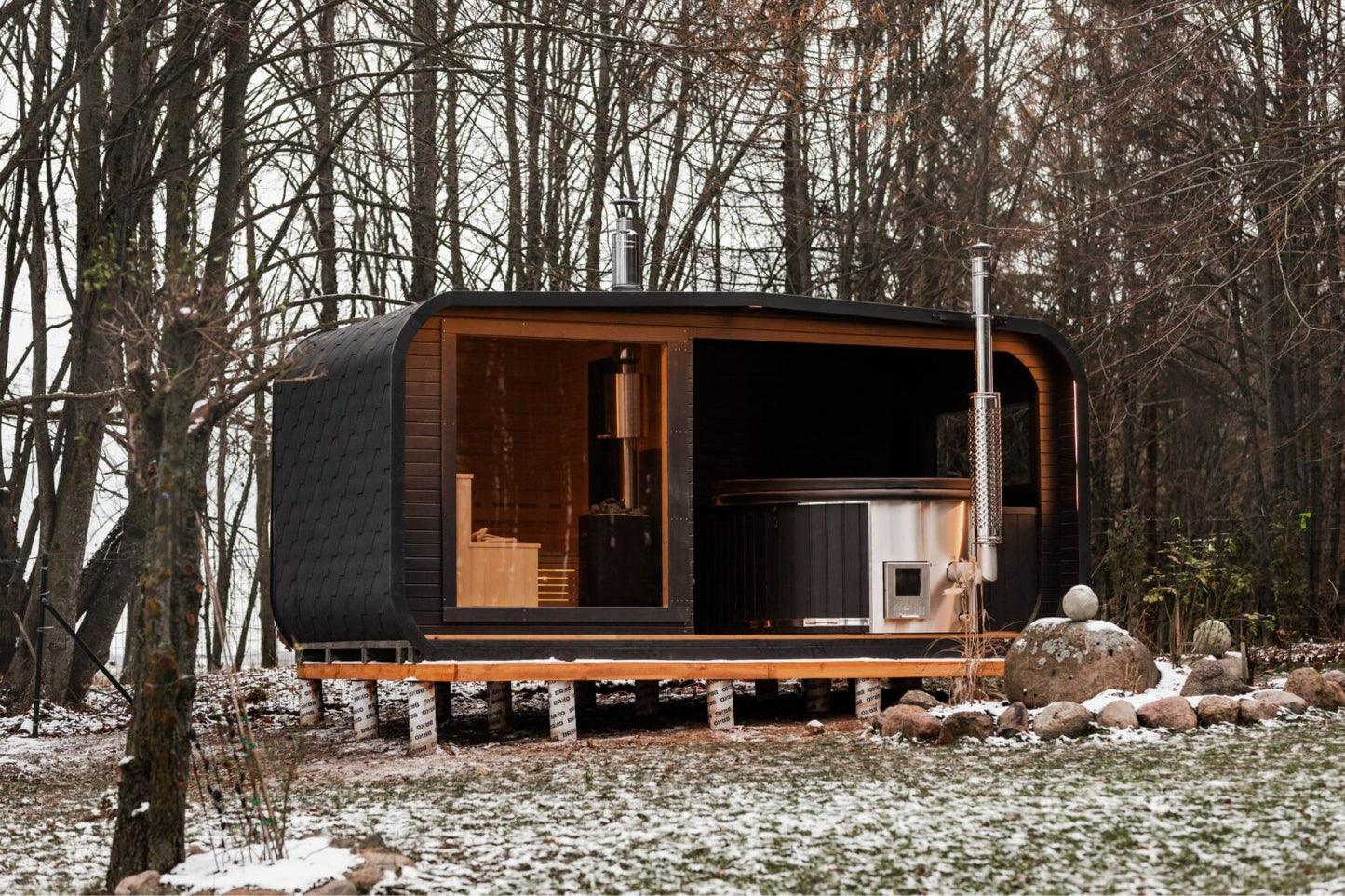 Halo Saunas Sanctuary 2 in 1 Spa Hot Tub & Sauna Combo - Nuovo Luxury - Outdoor Sauna