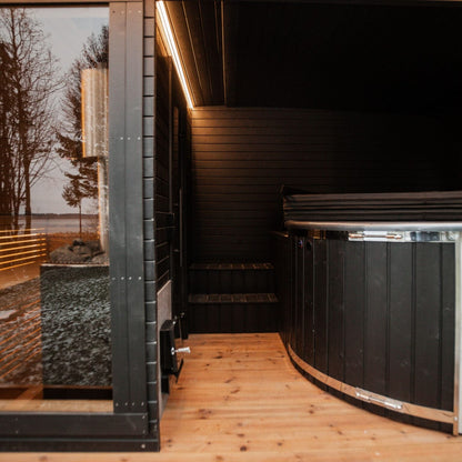 Halo Saunas Sanctuary 2 in 1 Spa Hot Tub & Sauna Combo - Nuovo Luxury - Outdoor Sauna