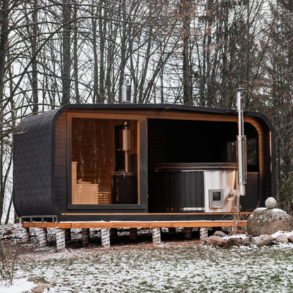 Halo Saunas Sanctuary 2 in 1 Spa Hot Tub & Sauna Combo - Nuovo Luxury - Outdoor Sauna