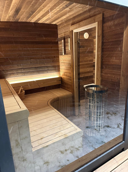 Halo Saunas Sanctuary V2 Thermo - wood Outdoor Sauna - Nuovo Luxury - Outdoor Sauna