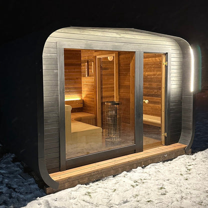 Halo Saunas Sanctuary V2 Thermo - wood Outdoor Sauna - Nuovo Luxury - Outdoor Sauna