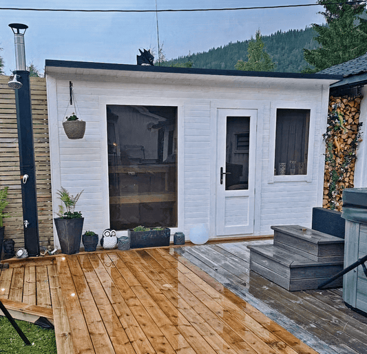 Halo Saunas The Nordic Escape Traditional Outdoor 6 Person Sauna - Nuovo Luxury - Outdoor Sauna