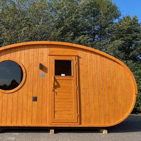 Halo Saunas Tranquil Ellipse Sauna 5m x 2.38m - Nuovo Luxury - Outdoor Sauna