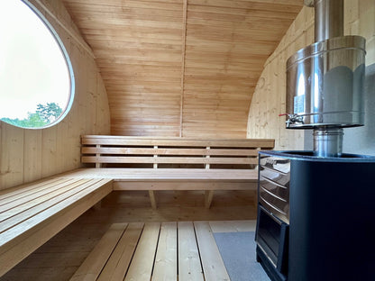 Halo Saunas Tranquil Ellipse Sauna 5m x 2.38m - Nuovo Luxury - Outdoor Sauna